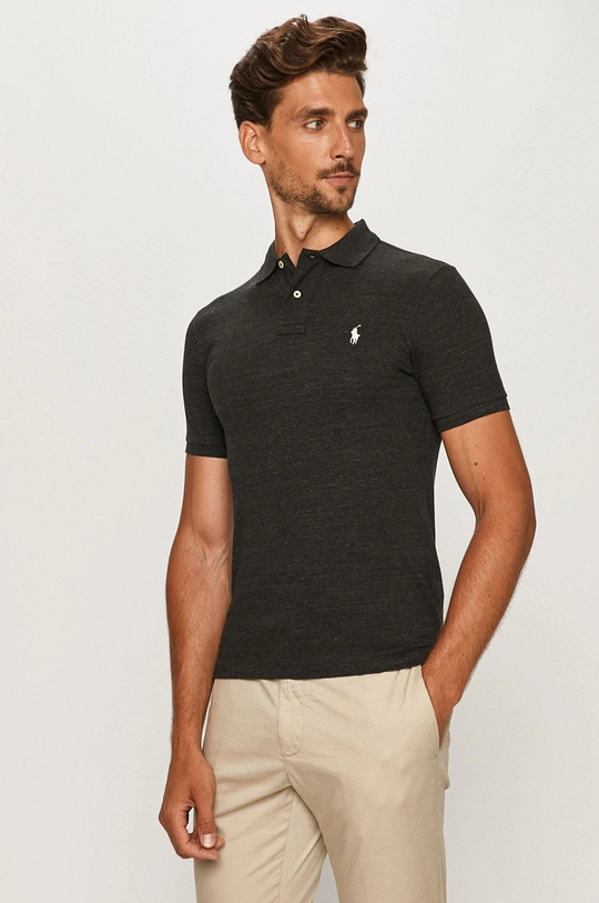 czarny Polo Ralph Lauren - Polo 710536856031 Męski