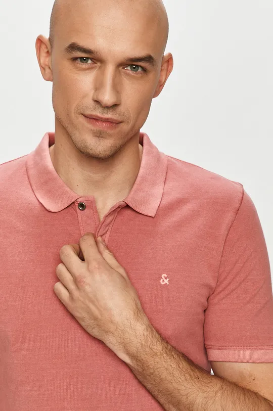 ružová Jack & Jones - Polo tričko Pánsky