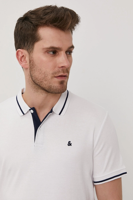 biela Polo tričko Jack & Jones