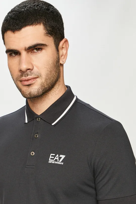 tmavomodrá EA7 Emporio Armani - Polo tričko