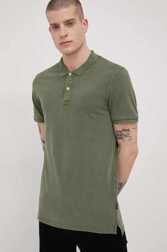 πράσινο Βαμβακερό μπλουζάκι πόλο Only & Sons