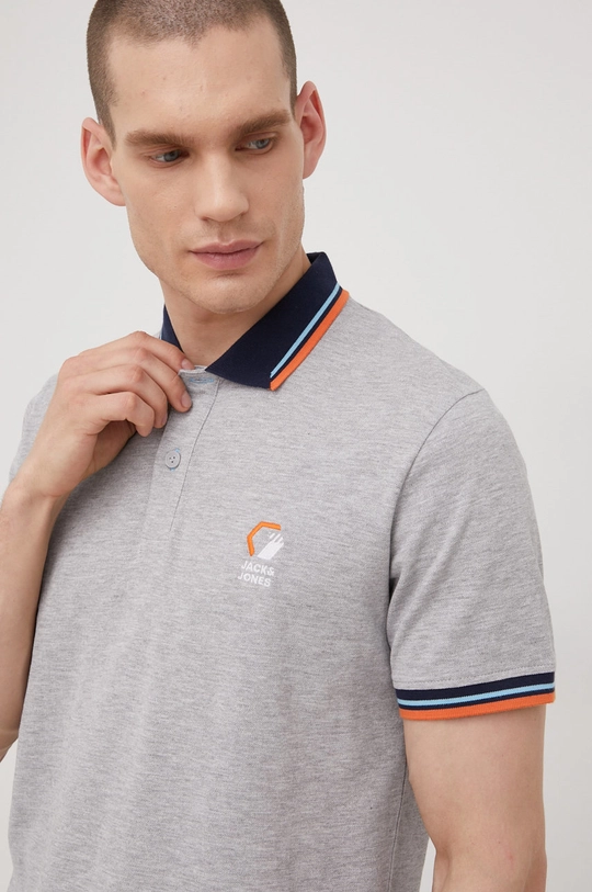 szary Jack & Jones polo Męski