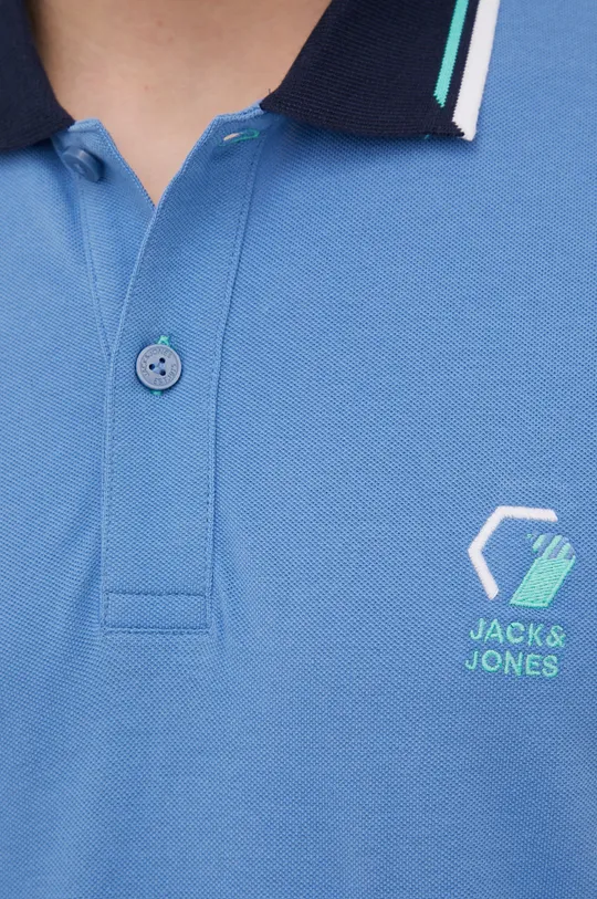 Βαμβακερό μπλουζάκι πόλο Jack & Jones Ανδρικά