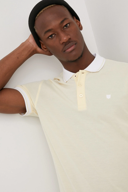 żółty Premium by Jack&Jones polo Męski