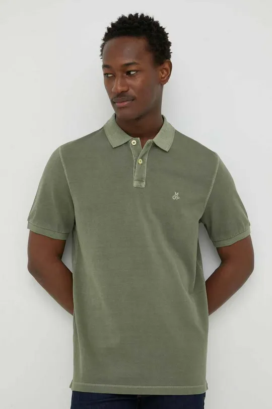 πράσινο Βαμβακερό μπλουζάκι πόλο Marc O'Polo Ανδρικά