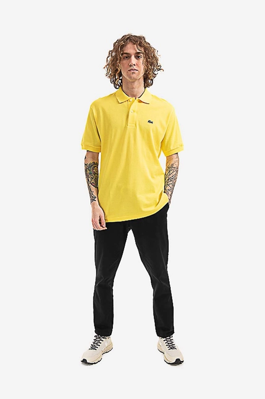 Lacoste polo bawełniane L1212 HLL żółty