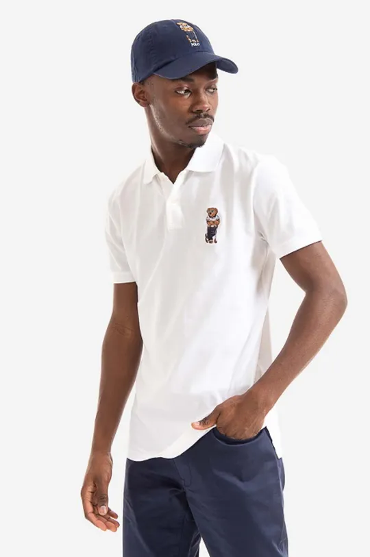 bílá Polo tričko Polo Ralph Lauren Short Sleeve-Polo Pánský