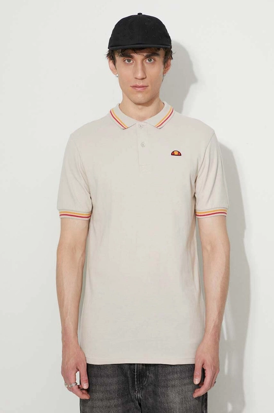 beżowy Ellesse polo bawełniane Męski