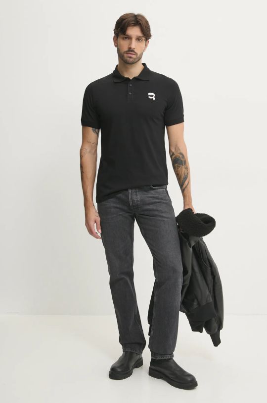 Karl Lagerfeld polo de bumbac 500224.745710 negru AA00