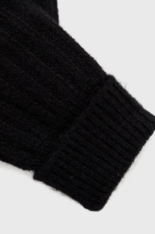 Γάντια από μείγμα μαλλιού Pieces μαύρο