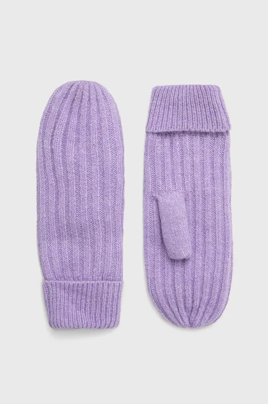 фиолетовой Перчатки с примесью шерсти Pieces Женский