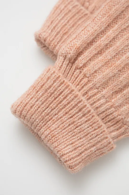 Γάντια από μείγμα μαλλιού Pieces ροζ