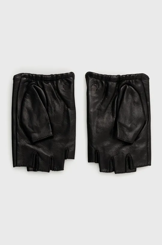 Шкіряні рукавички Karl Lagerfeld чорний