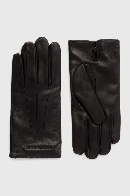 μαύρο Δερμάτινα γάντια Emporio Armani Ανδρικά