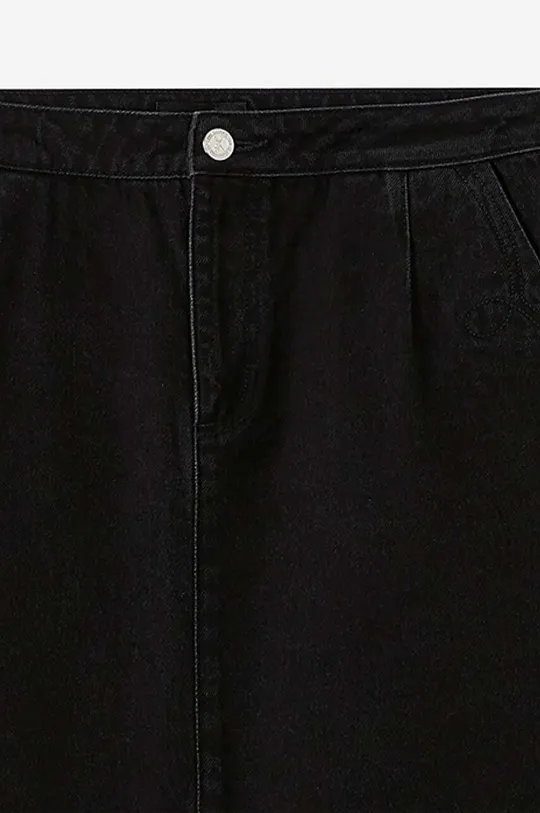 Bavlněná džínová sukně A.P.C. Jupe Brigitte COFBV-F06362 BLACK WASHED Dámský
