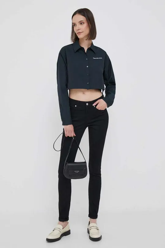 Τζιν παντελόνι Calvin Klein Jeans μαύρο
