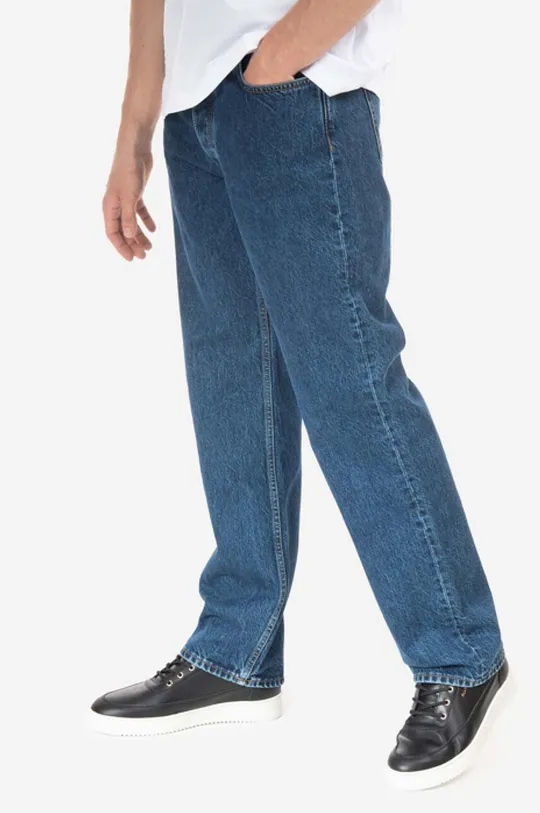 Wood Wood jeans din bumbac Al Rigid Denim Straight Fit