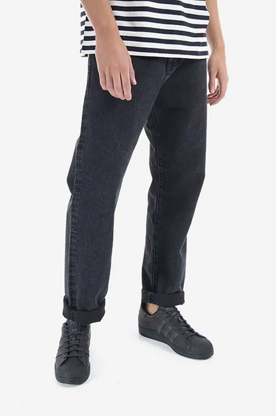 czarny Carhartt WIP jeansy bawełniane