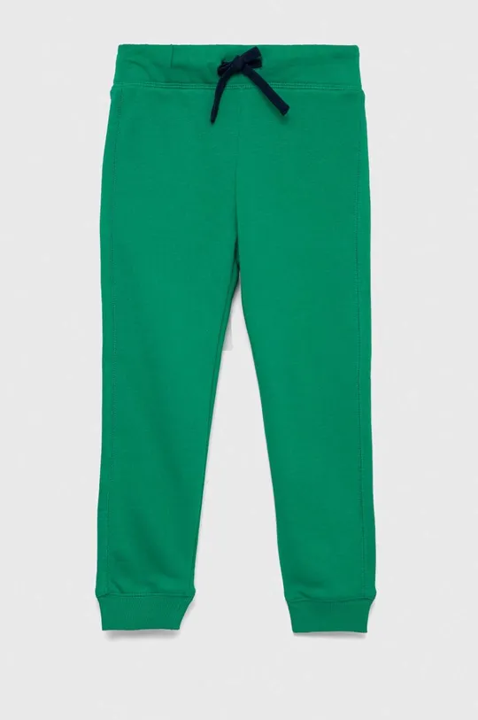 зелёный Детские хлопковые штаны United Colors of Benetton Для мальчиков