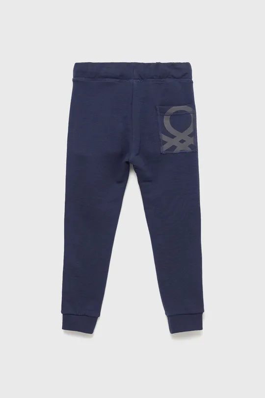 Детские хлопковые штаны United Colors of Benetton тёмно-синий