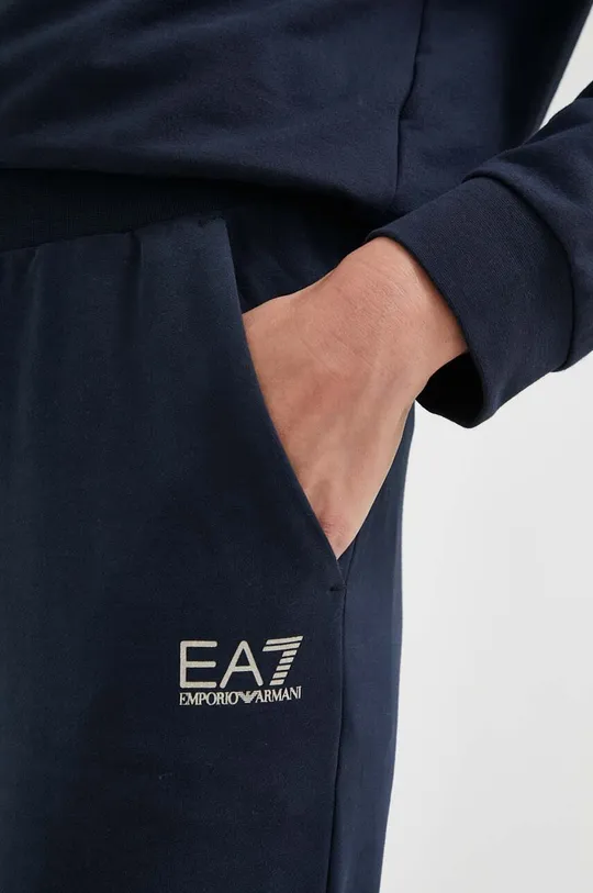 granatowy EA7 Emporio Armani spodnie dresowe