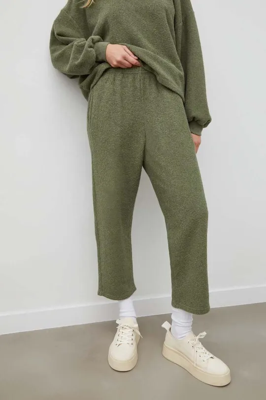 πράσινο Βαμβακερό παντελόνι American Vintage Γυναικεία