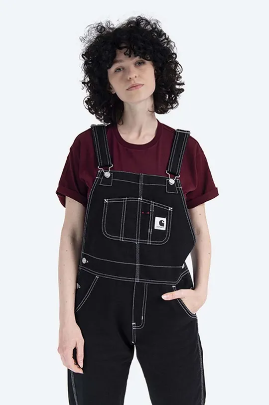 Carhartt WIP salopetă din denim W Bib Overall negru