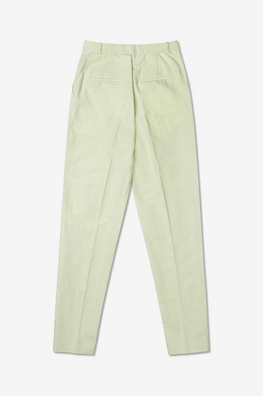 зелений Штани з домішкою льону Wood Wood Courtney Mini Stripe Trousers