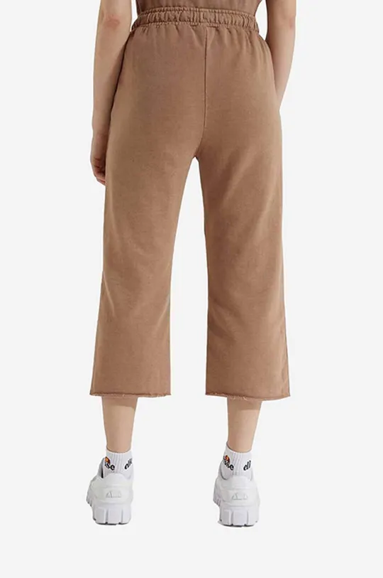 Бавовняні спортивні штани Ellesse Taran Cropped Jog коричневий