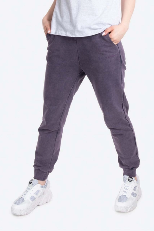 violet Carhartt WIP pantaloni de trening din bumbac Mosby Script De femei