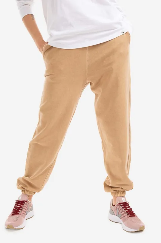 brązowy Carhartt WIP spodnie dresowe bawełniane Damski