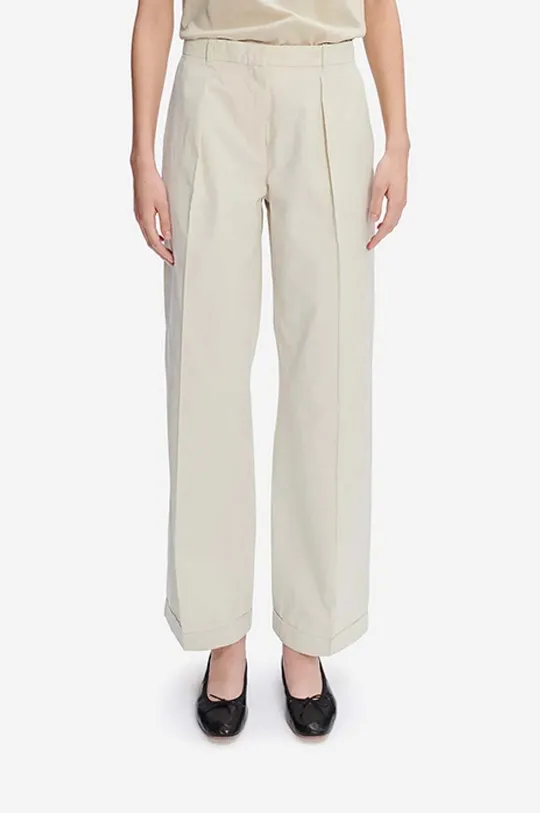 beige A.P.C. cotton trousers Grand Pantal Camila Women’s
