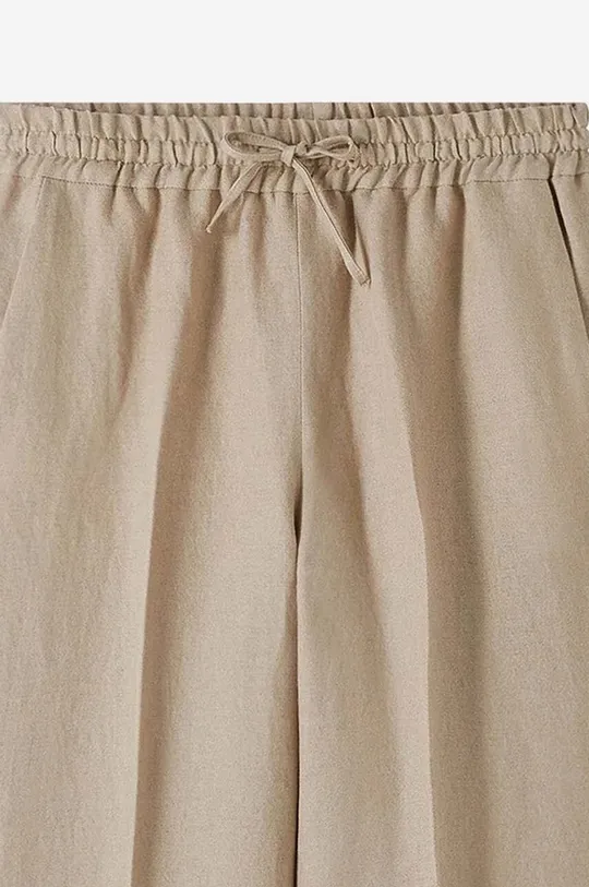 A.P.C. pantaloni in lino beige