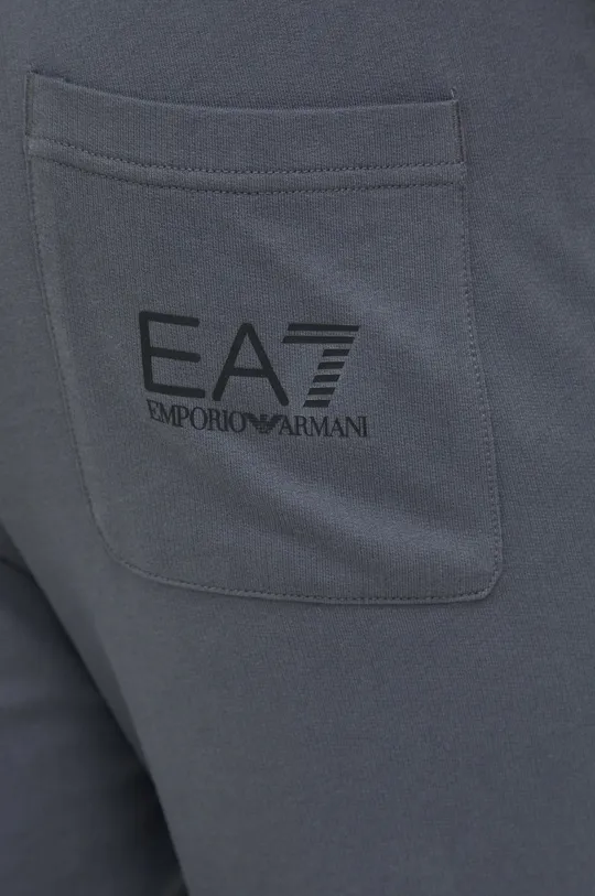 grigio EA7 Emporio Armani pantaloni da jogging in cotone