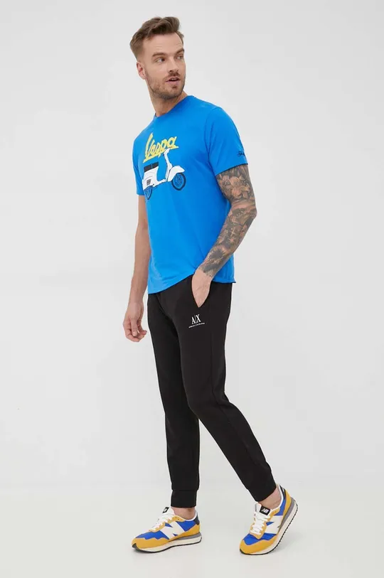 Armani Exchange pantaloni da jogging in cotone nero