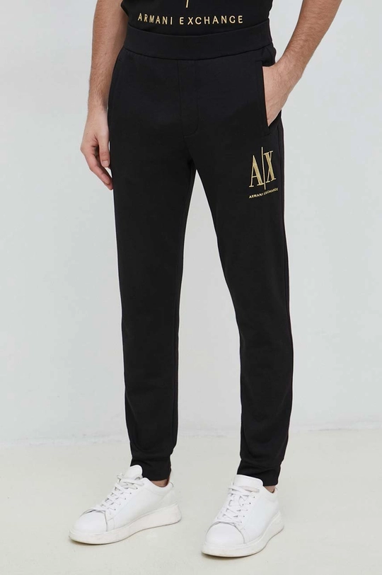 nero Armani Exchange pantaloni da jogging in cotone Uomo