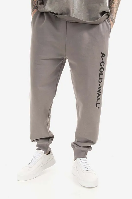 γκρί Βαμβακερό παντελόνι A-COLD-WALL* Essential Logo Ανδρικά