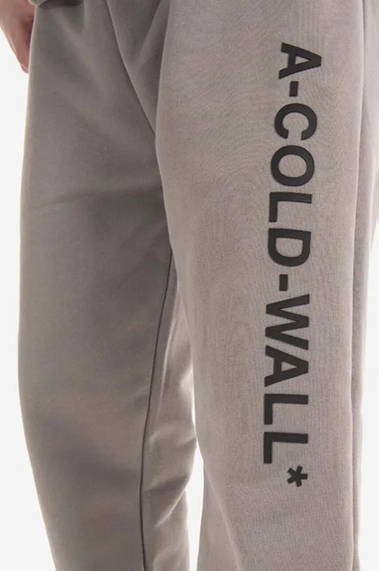 szary A-COLD-WALL* spodnie dresowe bawełniane Essential Logo