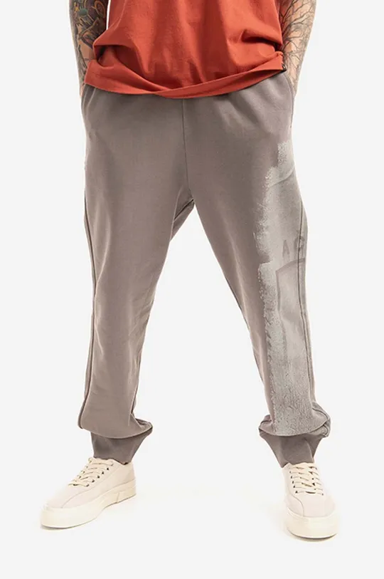 серый Хлопковые спортивные штаны A-COLD-WALL* Collage Мужской