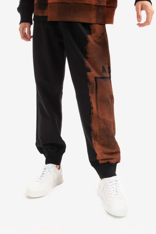 μαύρο Βαμβακερό παντελόνι A-COLD-WALL* Collage Ανδρικά
