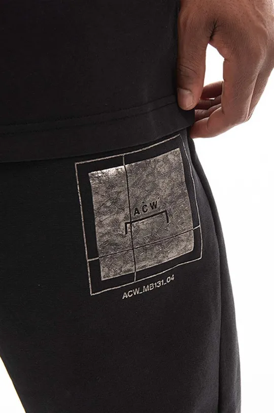 czarny A-COLD-WALL* spodnie dresowe bawełniane Foil Grid Sweatpants