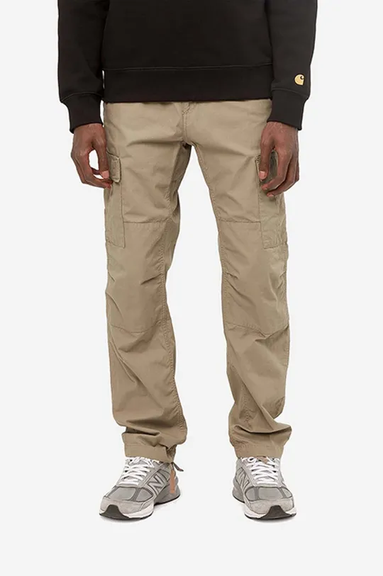 brown Carhartt WIP cotton trousers Aviation Pant Men’s