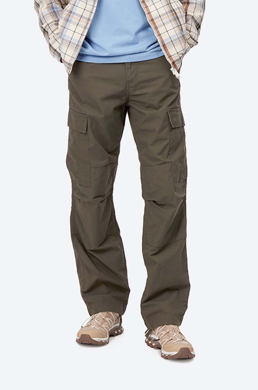 zelena Pamučne hlače Carhartt WIP Regular Cargo Pant Muški