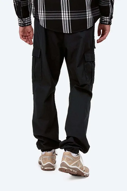 Памучен панталон Carhartt WIP Cargo Jogger I025932 BLACK RINSED черен