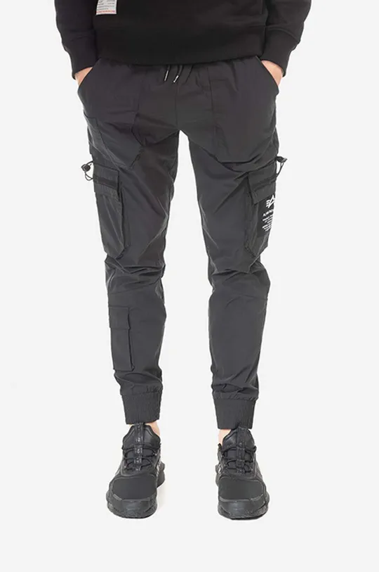 negru Alpha Industries pantaloni Jogger De bărbați