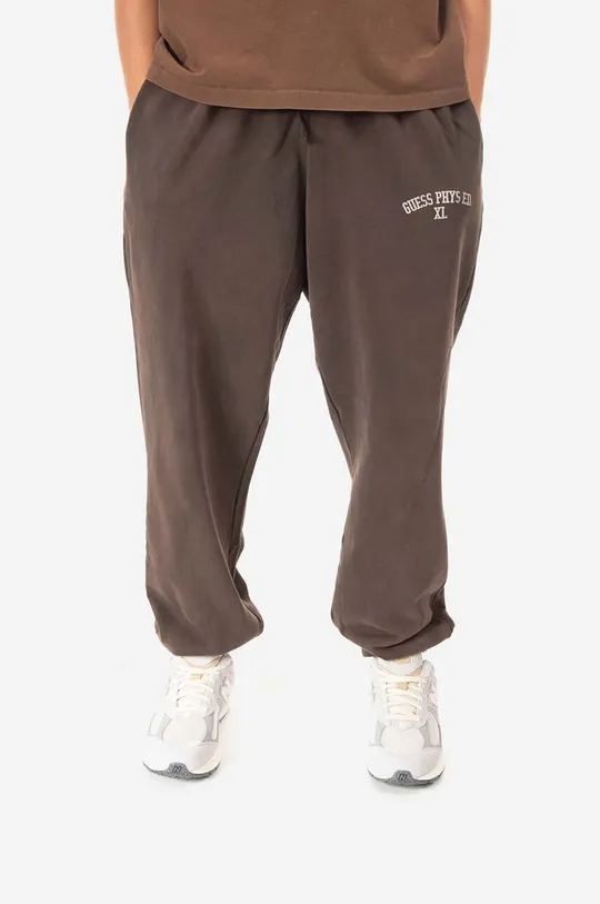 Pamučni donji dio trenirke Guess Gusa Washed Terry Sweatpant