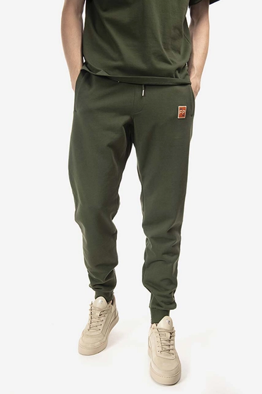 verde Filling Pieces pantaloni de trening din bumbac De bărbați