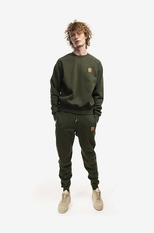 Filling Pieces cotton joggers green