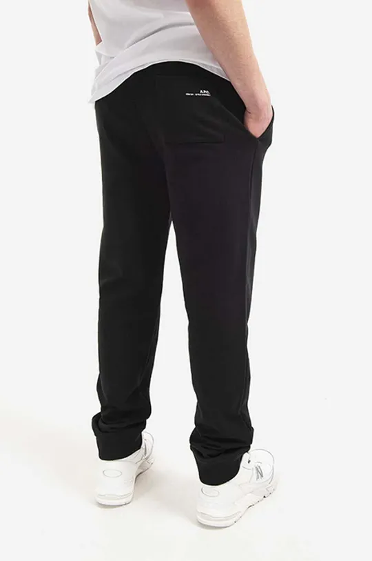 Βαμβακερό παντελόνι A.P.C. Jogging Item μαύρο