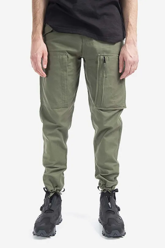 green Maharishi cotton trousers U.S. Air Helicopter Trackpants Men’s